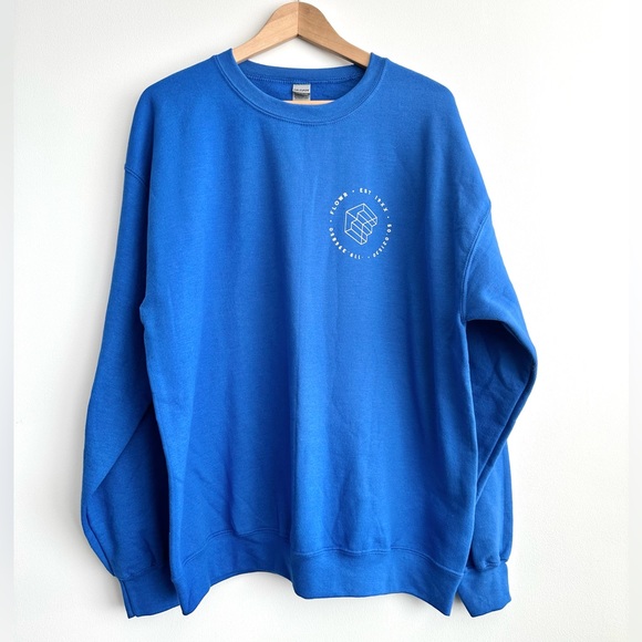 Gildan Heavy Blend Bright Blue Pullover Hoodie - mens medium - Picture 1 of 4